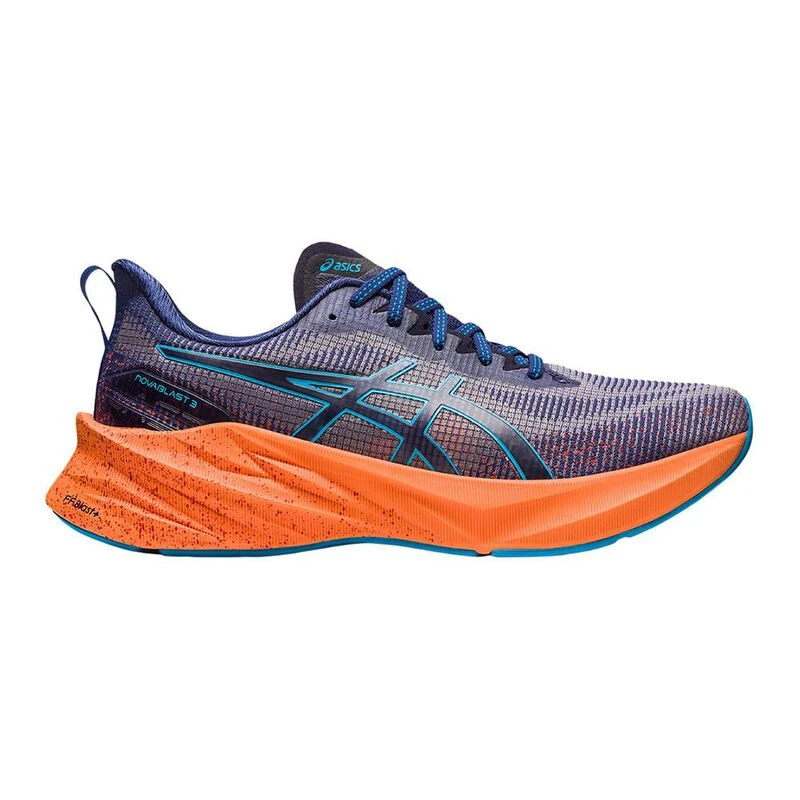 Asics red white and blue running shoes sales