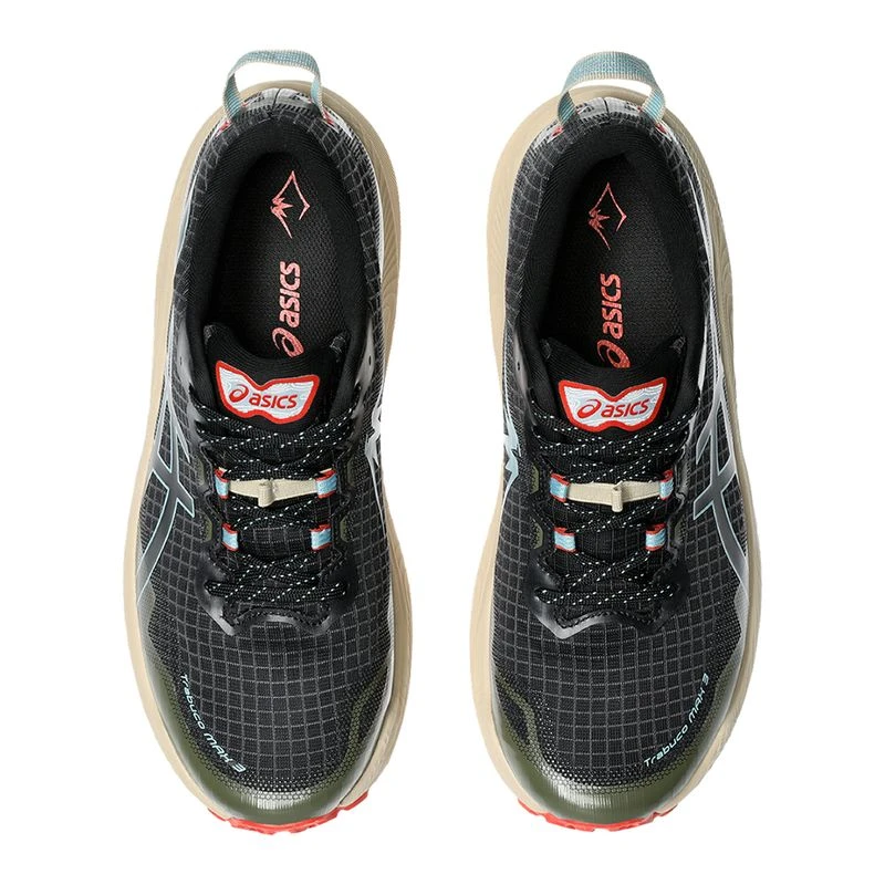 Asics Mens Trabuco Max 3 Trail Running Shoes Black Smoke Blue Spor