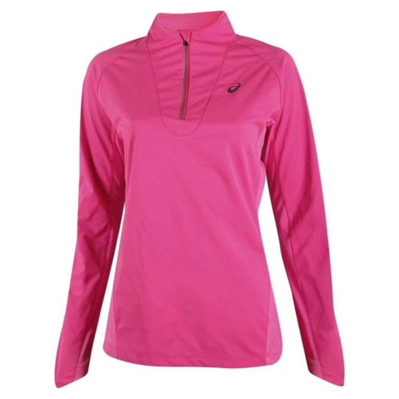 Asics Pull Windblock 1 2 Zip Femme Rose Sportpursuit