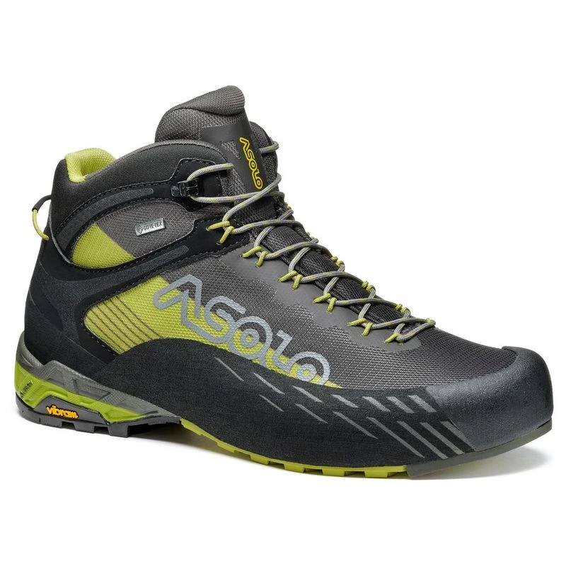 Asolo Mens Eldo Mid GV Hiking Boots Oasis Green Smoky Grey Sportpu