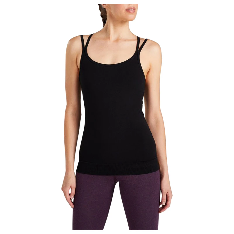 BAM Womens Seamless Support Cami Vest Black Sportpursuit