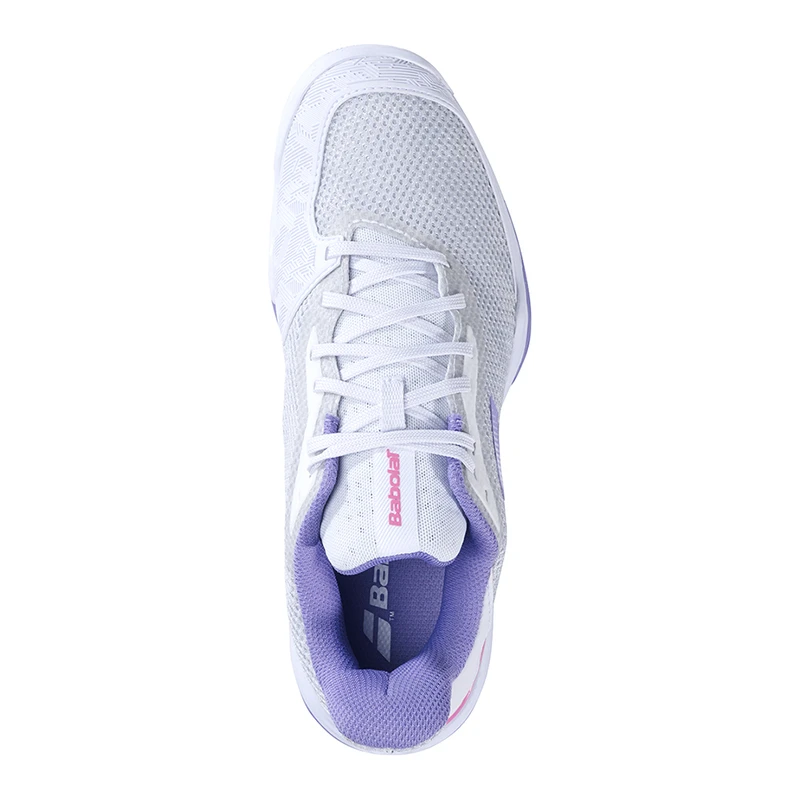 Chaussures De Tennis Femme Babolat Jet Tere All Court - Pointure 9.5 US, Blanc/lavande, Neuf (petits Défauts Possibles)