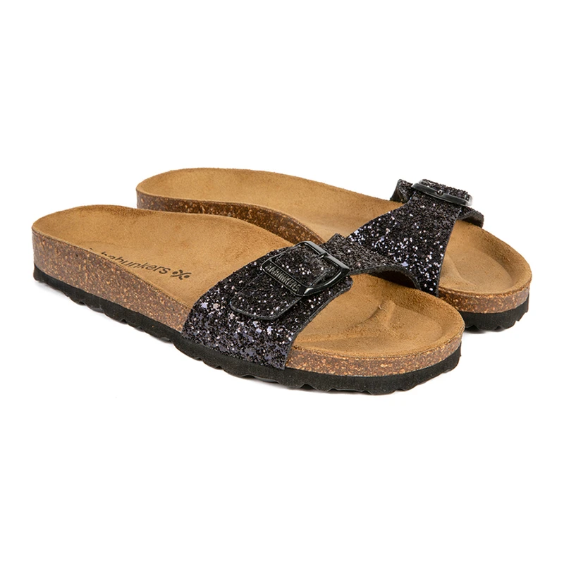 Babunkers Womens 50009C26 Sandals (Black) | Sportpursuit.com