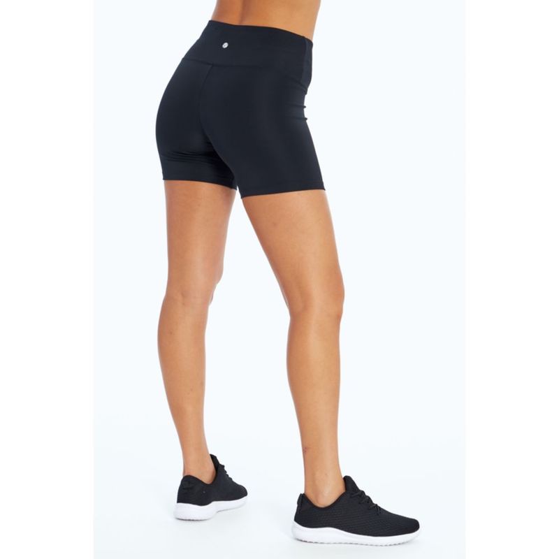 Bally Total Fitness Womens High Rise Bike Shorts Black Sportpursui