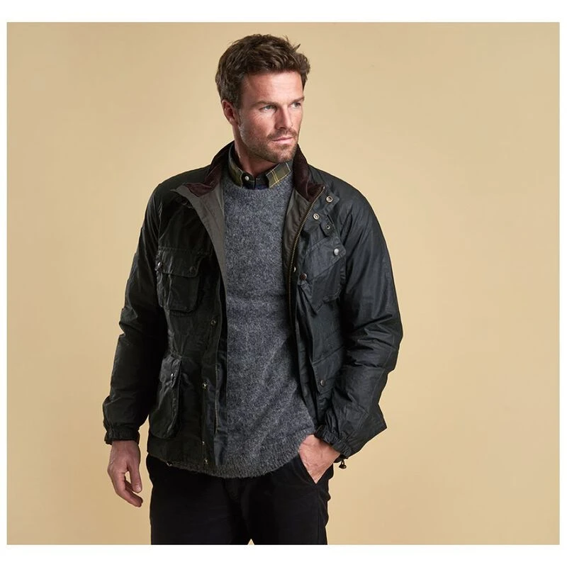 Barbour Mens Merton Wax Jacket Sage Sportpursuit