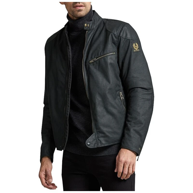 Veste Belstaff Stealth Ariel En Coton Ciré Noir - Pour Homme, Neuve