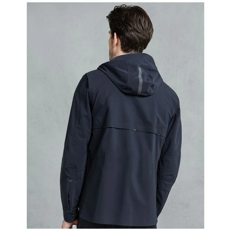 Belstaff Mens Trialmaster EVO Hooded Jacket Deep Navy Sportpursuit