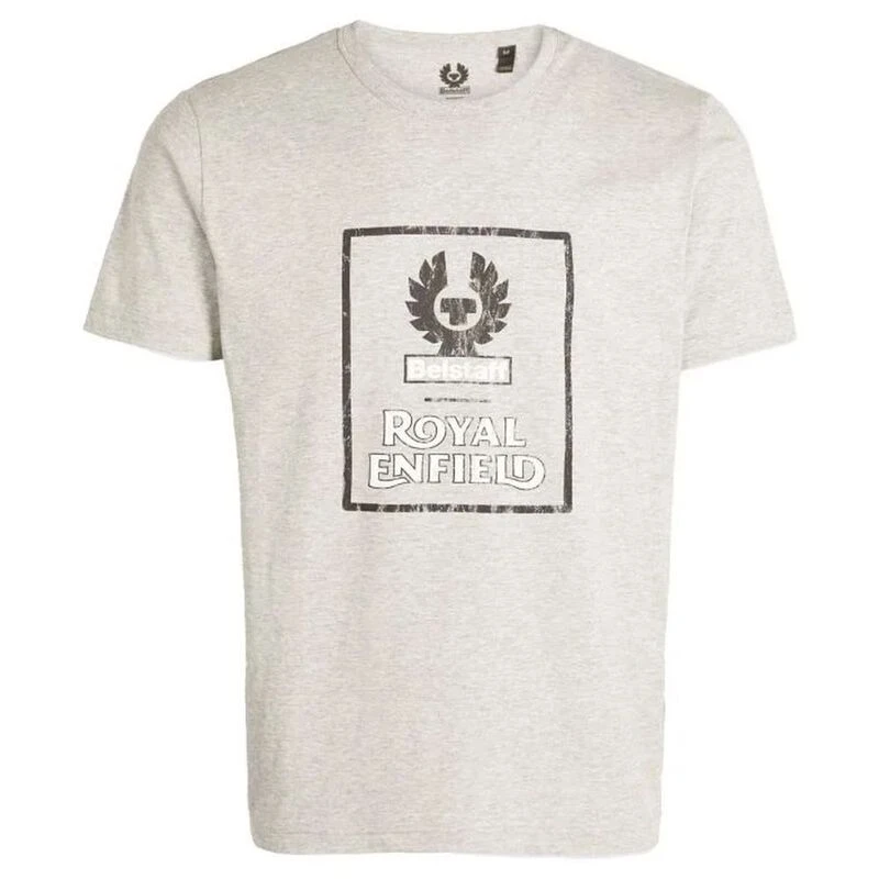 Belstaff Mens Union Royal Enfield T-Shirt (Grey Melange) | Sportpursui