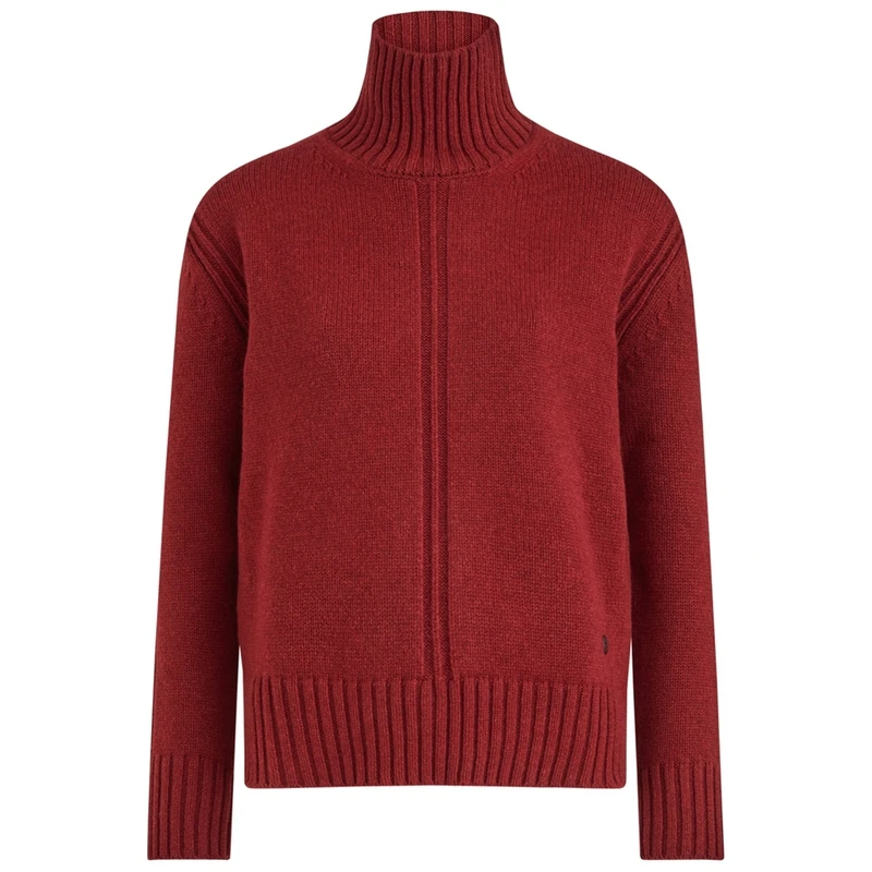 Belstaff Womens Isabelle Roll Neck Pullover Oxblood Sportpursuit.c