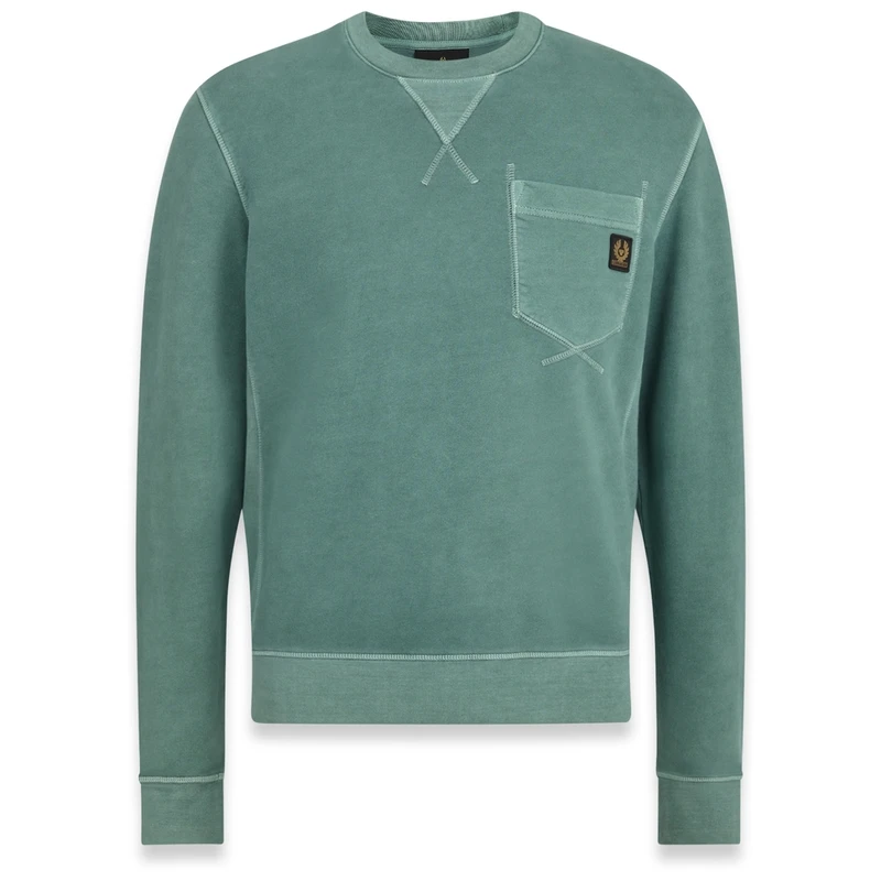 Belstaff Mens Seacliff Pullover (Faded Teal) | Sportpursuit.com