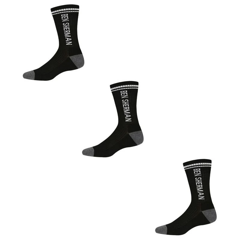 Ben Sherman Mens Sport Socks (Black)