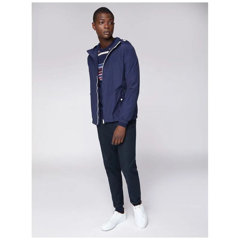 Ben Sherman Mens Lightweight Hooded Jacket Navy Sportpursuit