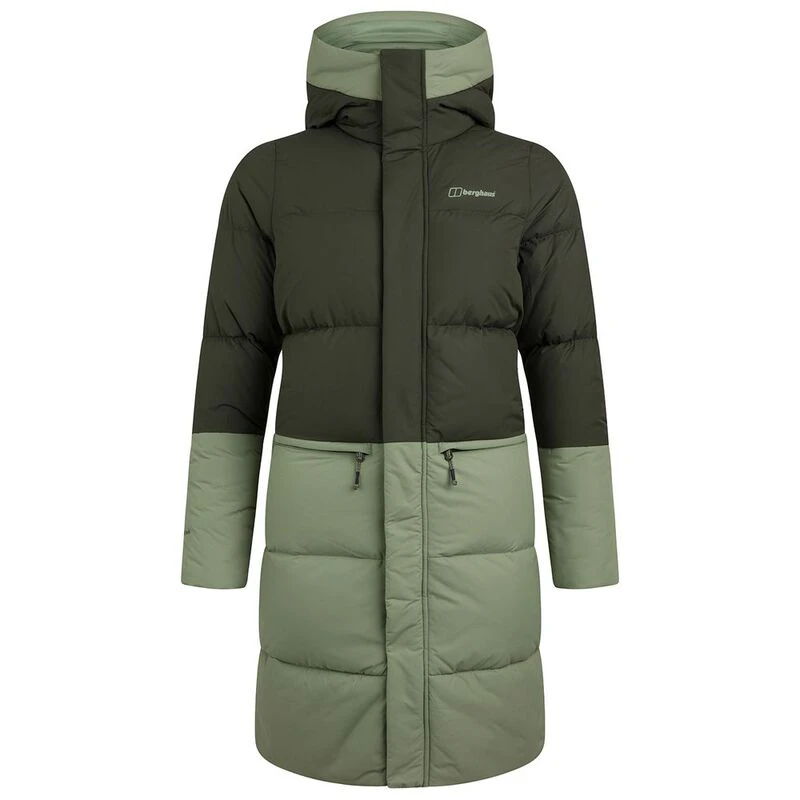 Berghaus Womens Combust Reflect Long Down Jacket Green Green Sport