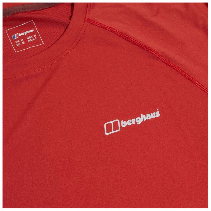 Berghaus Mens Trailblaze Tech T Shirt Red Sportpursuit