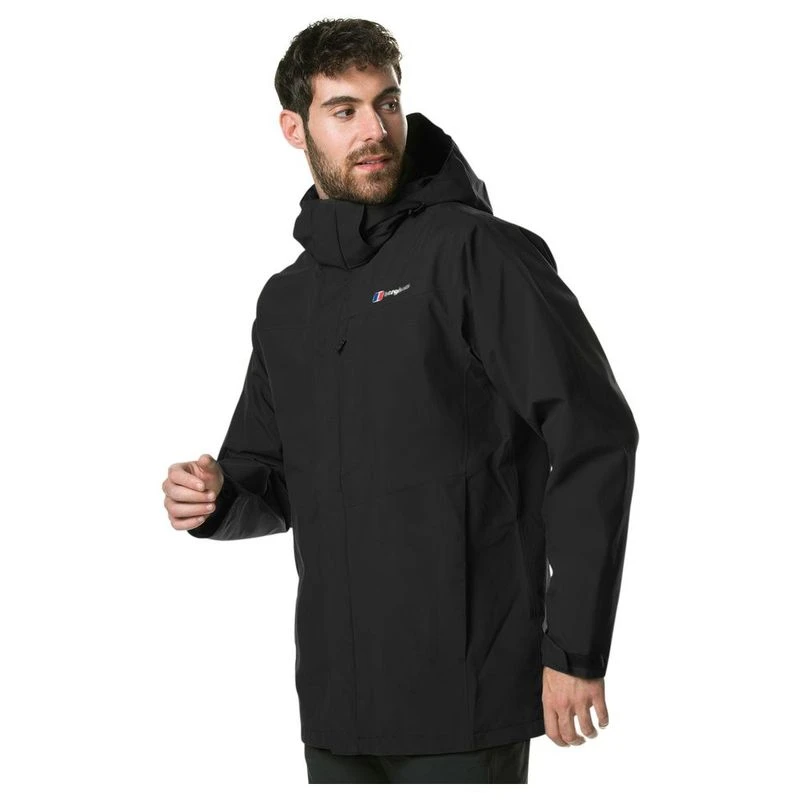 Berghaus Mens Hillwalker Long Interactive Waterproof Jacket Black Bla