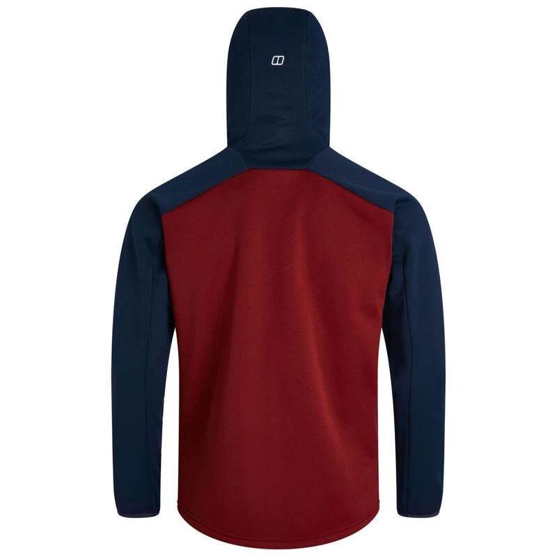 Berghaus Mens Gyber Fleece Jacket Dark Red Dark Blue Sportpursuit