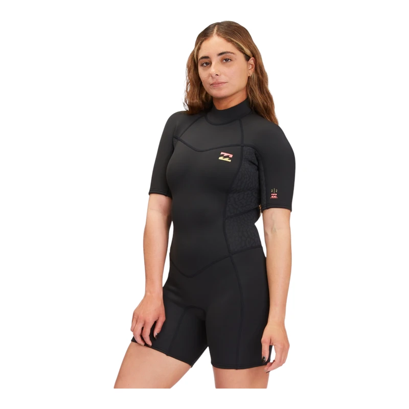 Billabong Womens 2/2mm Synergy BZ Wetsuit (Black/Wild Black) | Sportpu