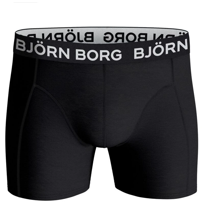 Bjorn Borg Mens Cotton Stretch Boxers Pack of 3 Black White Black