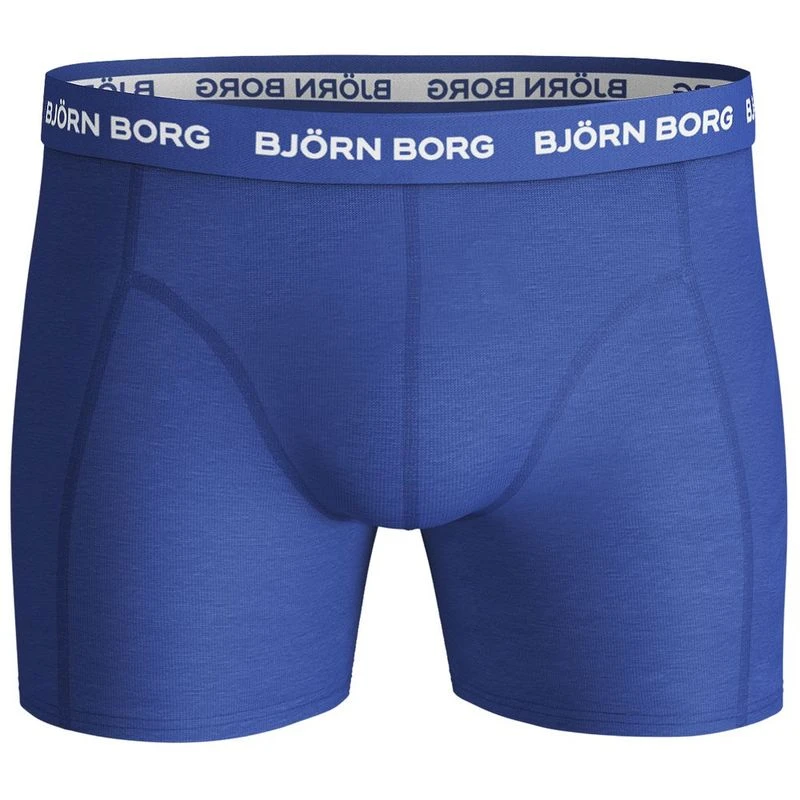 Essentials Boxers Björn Borg Mens Solid Essentials Boxers (5 Pack - Black/White/Red/Blue