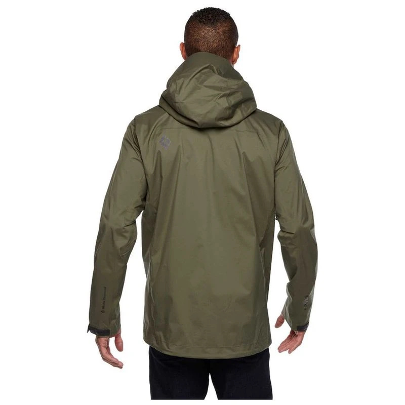 Black Diamond Herren Stormline Stretch Rain Shell Jacke Grun priva