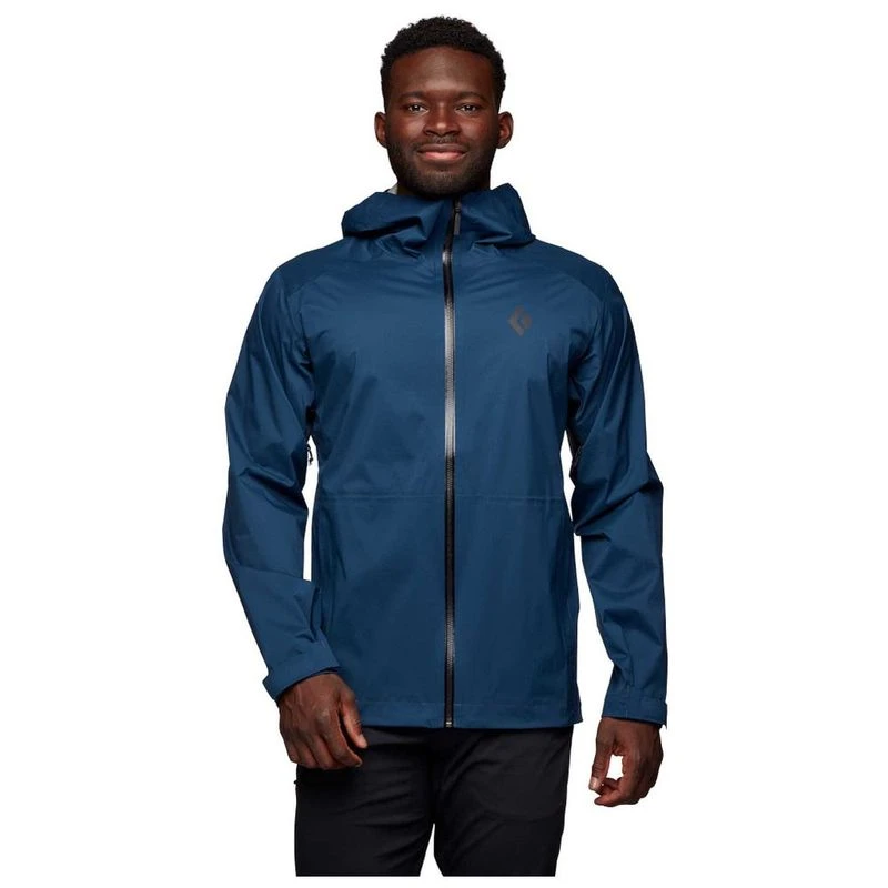 Black Diamond Mens Stormline Stretch Rain Shell Jacket Indigo Spor