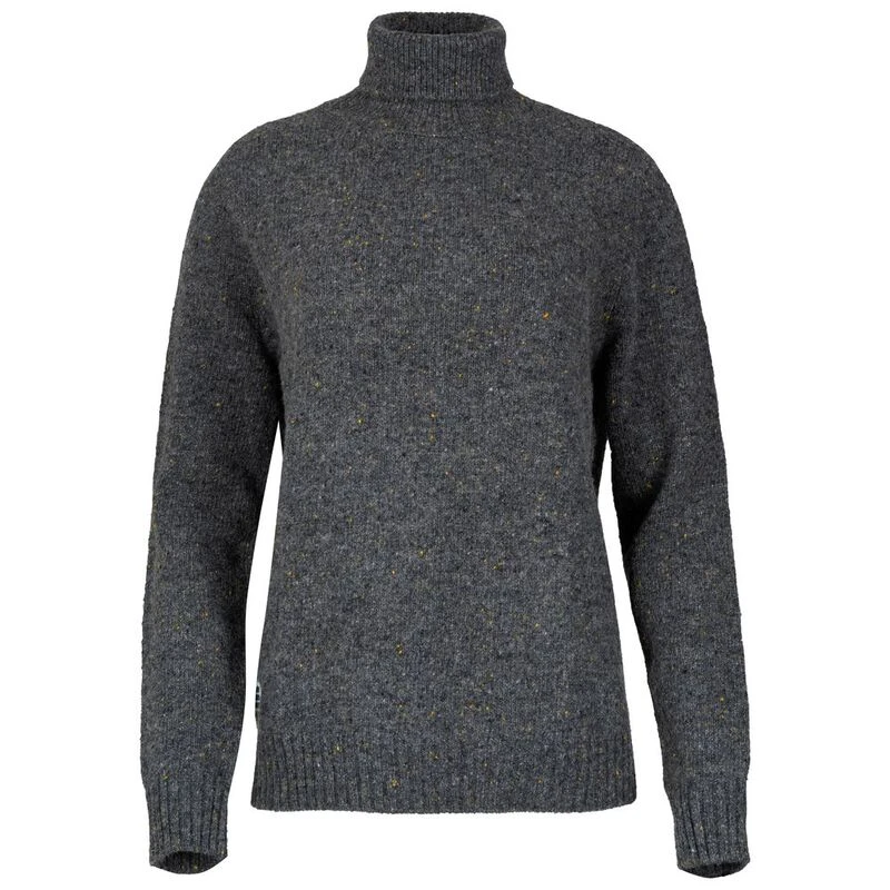 Bølger Womens Finse Flecked Roll Neck Sweater (Grey Melange) | Sportpu