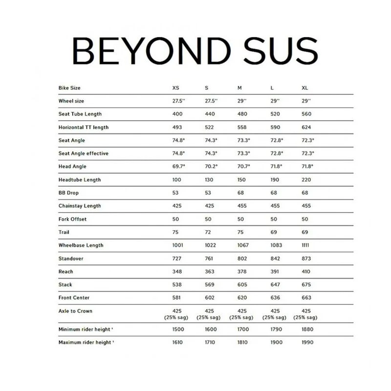 Cyclocross bike size chart new arrivals