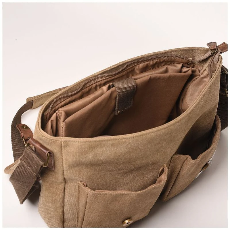 Brakeburn Mens Brakeburn Messenger Bag Tan Sportpursuit