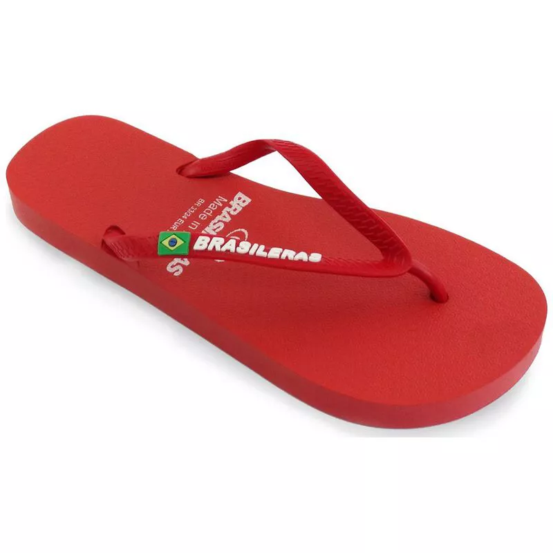 Brasileras Womens Classic Flip Flops Red Sportpursuit