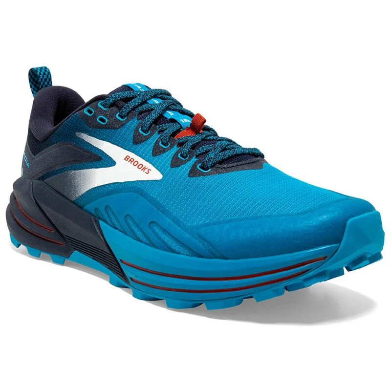 Brooks Mens Cascadia 16 Trail Running Shoes (Peacoat/Atomic Blue/Rooib