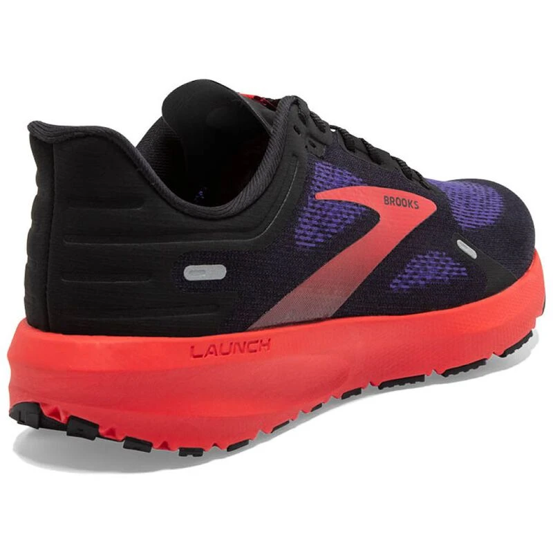 Brooks Mens Launch 9 Running Shoes Black Deep Blue Red Sportpursui
