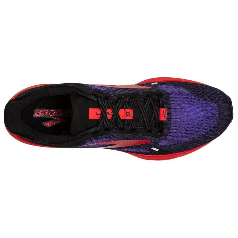 Brooks Mens Launch 9 Running Shoes Black Deep Blue Red Sportpursui