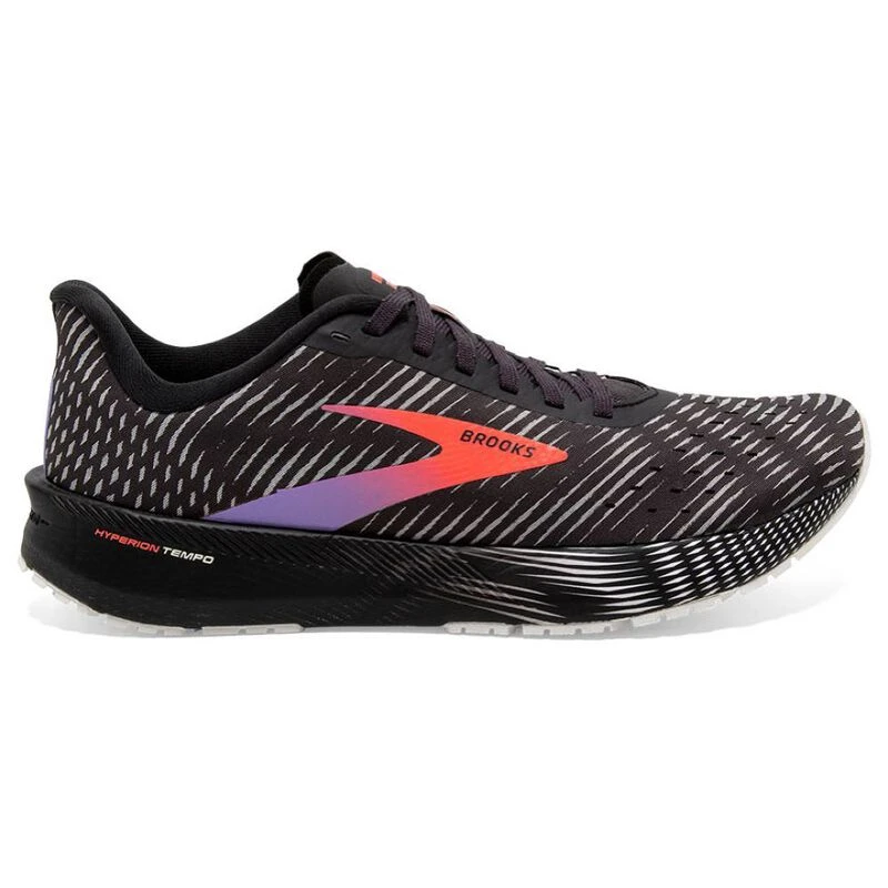 Brooks Womens Hyperion Tempo Running Shoes (Black/Coral/Purple) | Spor