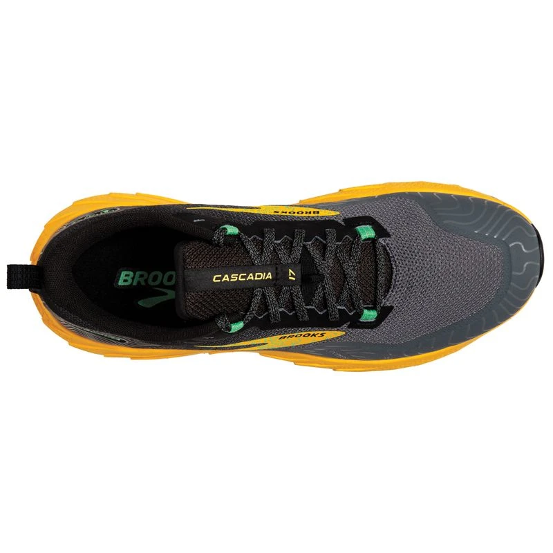 Brooks Mens Cascadia 17 Trail Running Shoes Yellow Sportpursuit