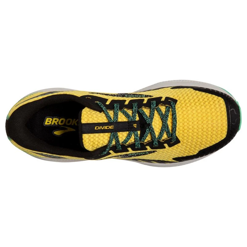 Brooks Mens Divide 4 Trail Running Shoes Yellow Sportpursuit
