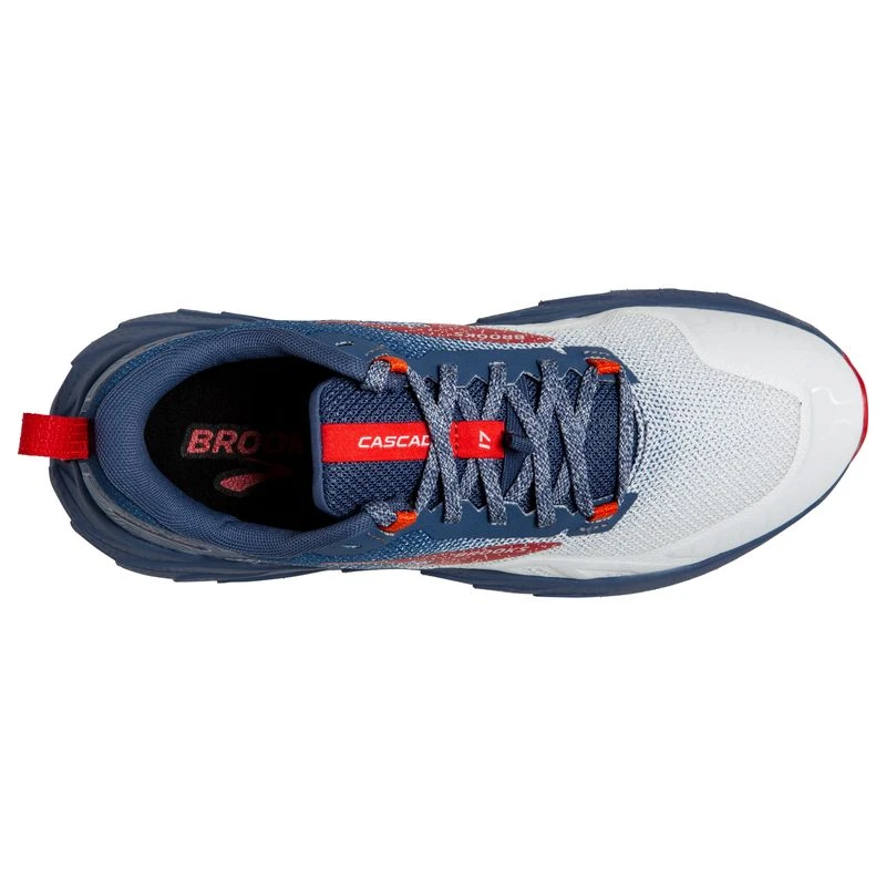 Brooks Womens Cascadia 17 Trail Running Shoes White Navy Bittersweet