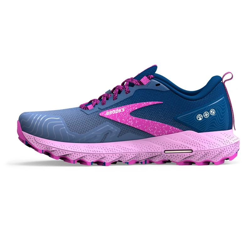 Brooks Womens Cascadia 17 Trail Running Shoes Navy Purple Violet S