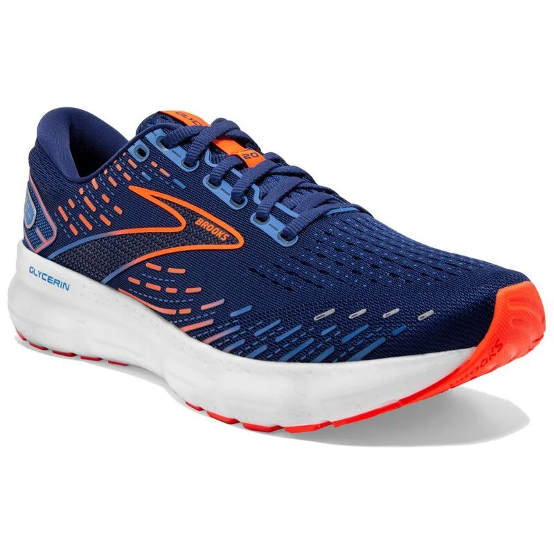 Brooks Mens Glycerin 20 Running Shoes Blue Sportpursuit