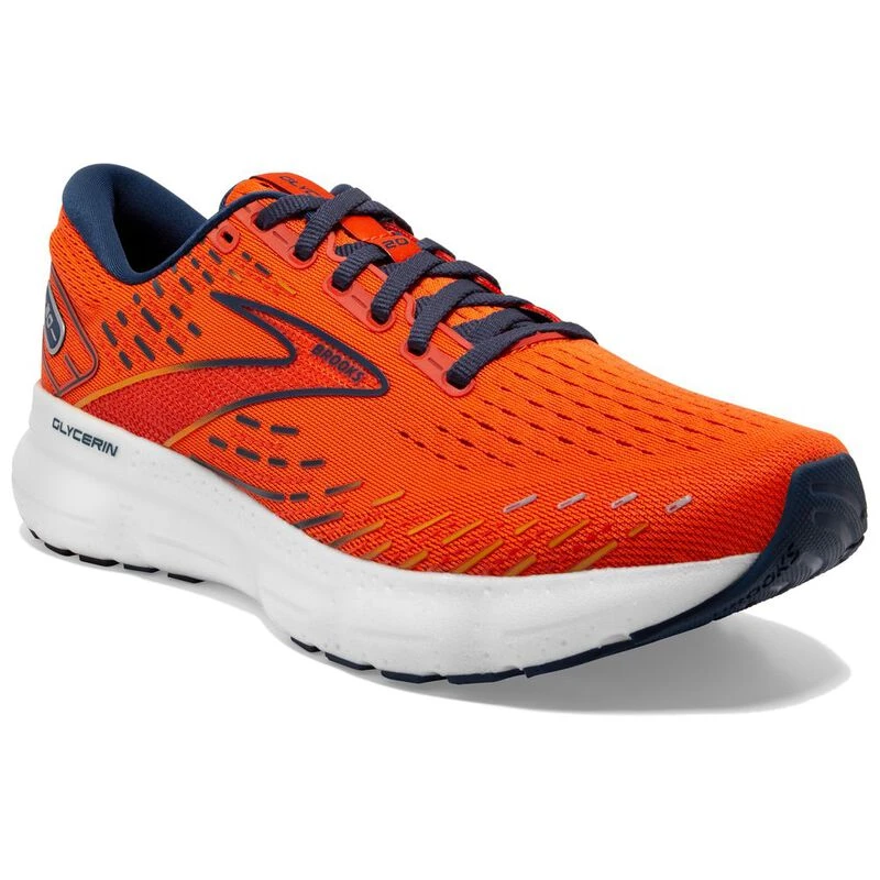 Brooks Mens Glycerin 20 Running Shoes Orange Titan Flame Sportpurs