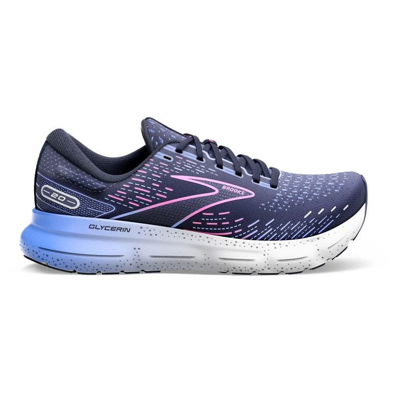 Brooks Womens Glycerin 20 Running Shoes Blue Sportpursuit