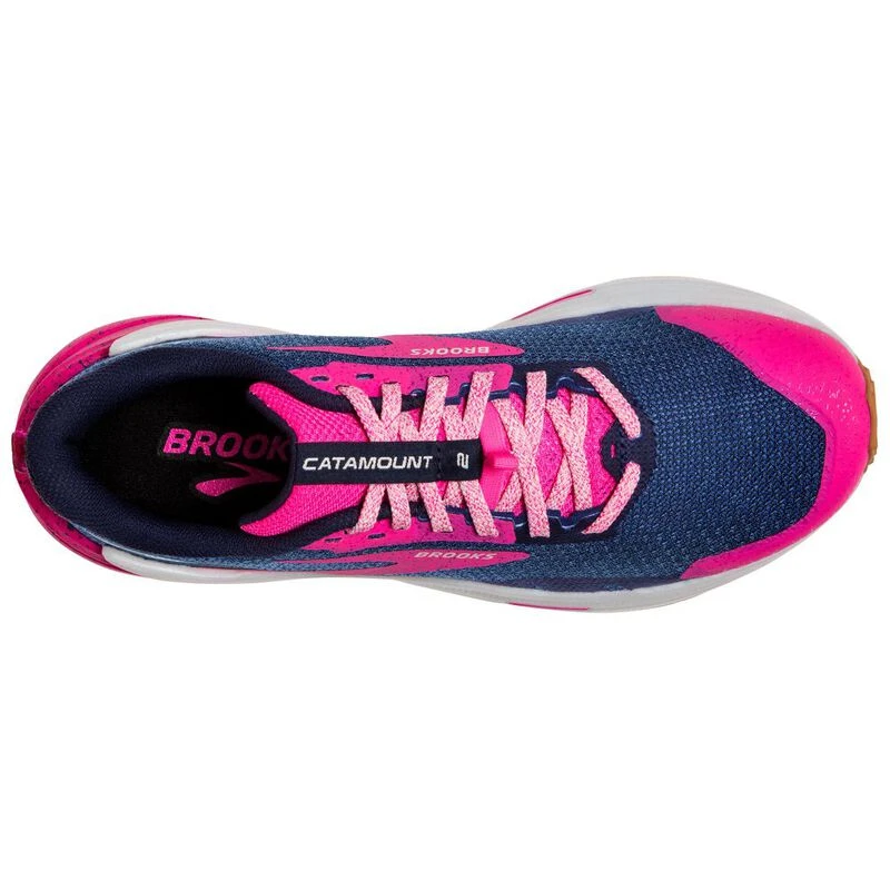 Brooks Womens Catamount 2 Running Shoes Peacoat Pink Biscuit Sport