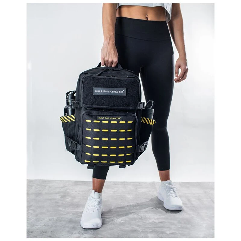 Built for Athletes Large Gym Rucksack (Black/Yellow) | Sportpursuit.co
