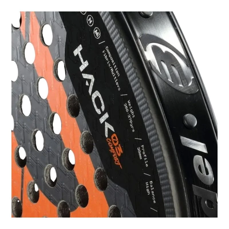 Bullpadel Hack 03 Comfort 24 Padel Racquet (Black/Orange