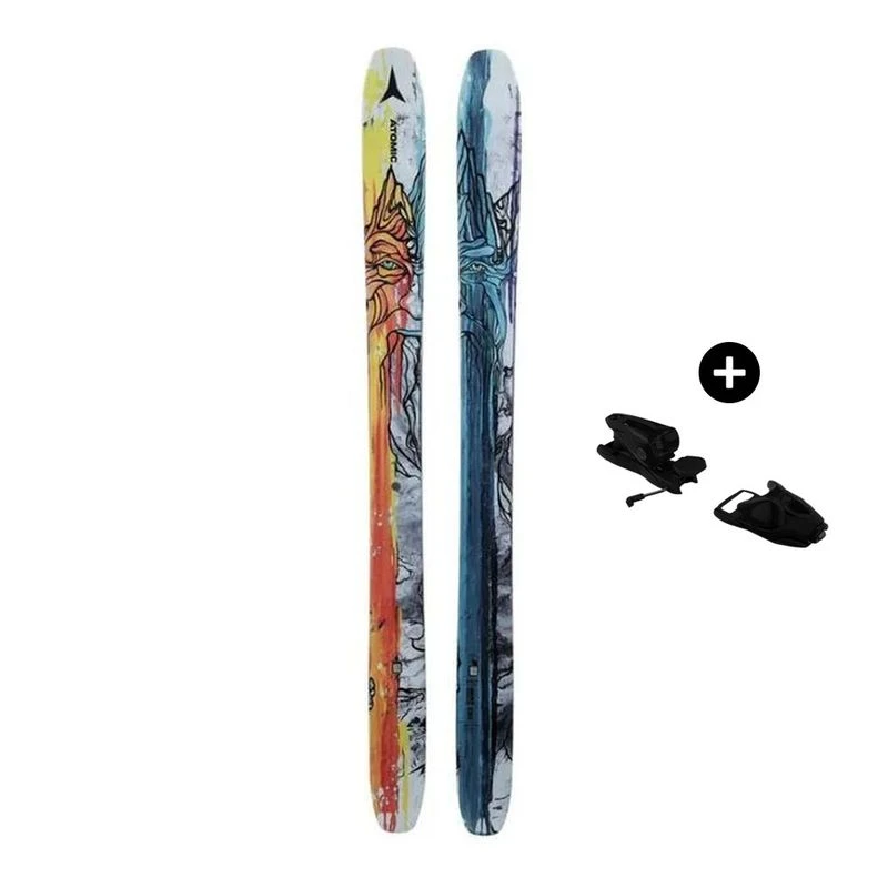 Atomic Mens N Bent Chetler 120 Skis (Blue/Yellow) + Choice