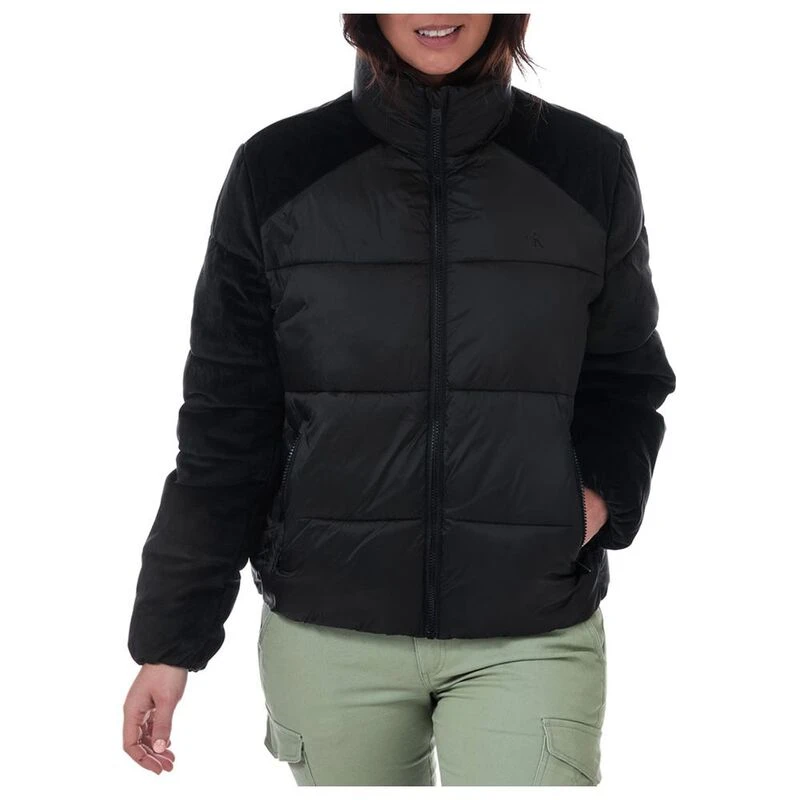 Calvin Klein Womens Material Mix Puffer Jacket (CK Black) | Sportpursu