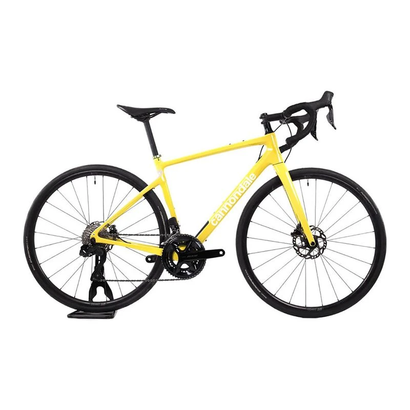 Yellow cannondale road bike discount