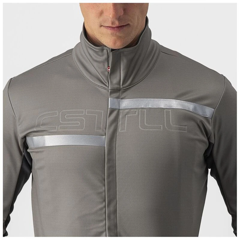 Castelli Mens Transition 2 Jacket (Nickel Gray/Dark Gray