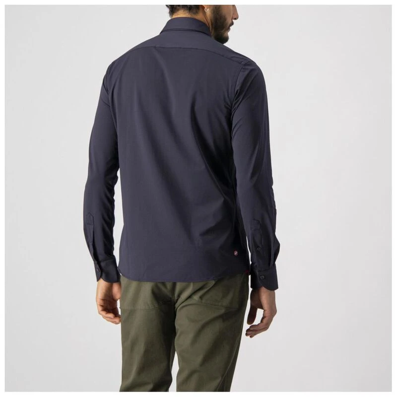 Castelli Mens VG Button Shirt Dark Infinity Blue Sportpursuit