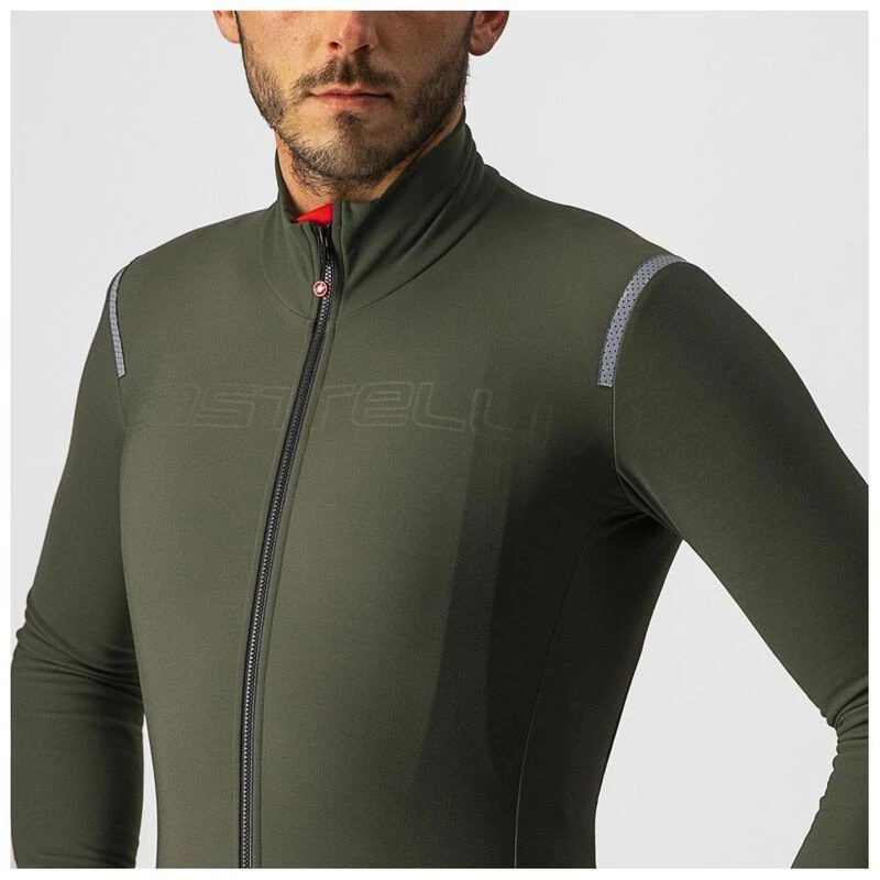 Castelli Mens Tutto Nano Ros Long Sleeve Jersey (Military Green) | Spo