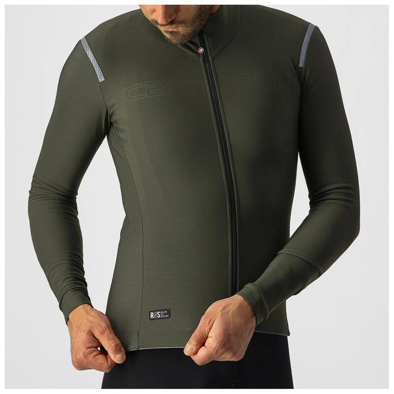 Castelli Mens Tutto Nano Ros Long Sleeve Jersey (Military Green) | Spo